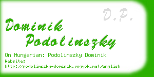 dominik podolinszky business card